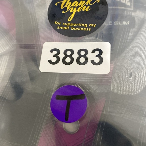 Panhandle Slim Black Gray Purple Plaid Pearl Snap Western Button Down Shirt Sz.L - Picture 14 of 14